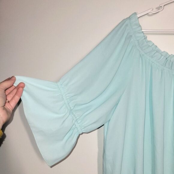 Ralph Lauren Blue Blouson Peasant Top 2X - Picture 3 of 11